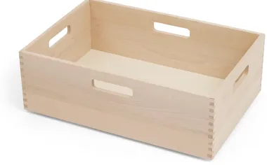 Holzkiste zu Schubladenregal Stellage zwei
