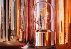 LED-Kopfspiegellampe Globe, Kupfer